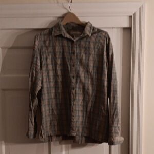 Cabela's Soft Cotton Flannel Plaid Casual Shirt